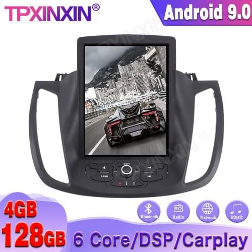 Wireless Carplay For Ford KUGA 2013-2017Tesla Style Android 9 Car GPS Navigation Stereo Head Unit Multimedia Player Auto Radio
