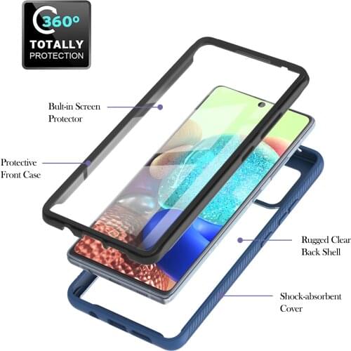New Back Phone Case For Samsung S20 Lite Case Galaxy A71 5G A52 A32 S20 FE A72 Note 20 S21 Fan Edition A42 A51 Plus Half-Wrapped