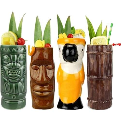 Ceramic Wine Cup Hawaiian Party Cup Drinks Cocktail Glasses Tiki Bar Hawaiian Party Bar Supplies Bar Club Beer Wine Glass
