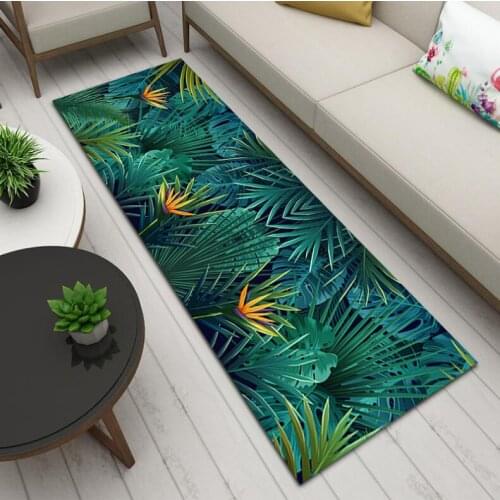 Ins Nordic Flamingo Kitchen Rug Anti-Fatigue Floor Mat Kitchen Mat Entrance Hallway Doormat Anti-Slip Kitchen Carpet Rug