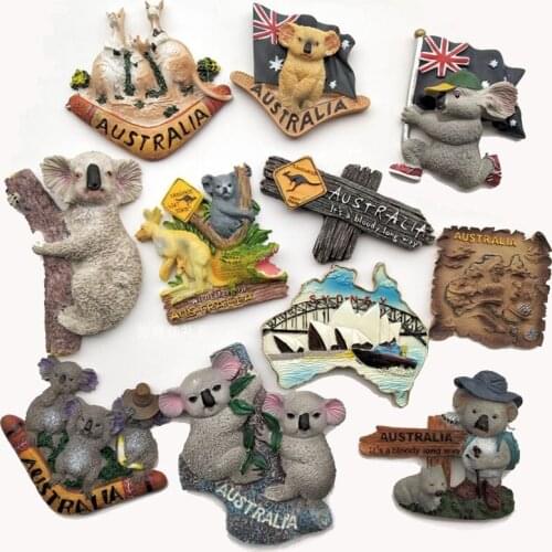 Fridge Magnet Resin Tape Magnetic Australia Travel Commemorative Sticker Australia Kangaroo Sydney Melbourne Ornament Sticker