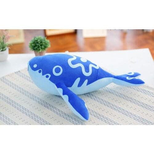 Stuffed plush toy about 60cm carton blue whale throw pillow Christmas gift b0589