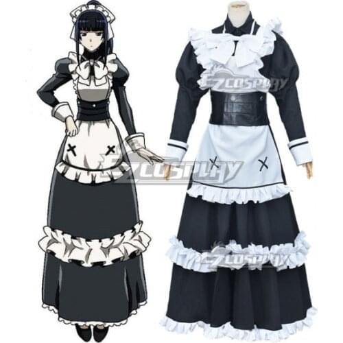 Overlord Pleiades Great Tomb of Nazarick Battle Maid Narberal Gamma Nabe Outfit Dress Anime Cosplay Costume E001