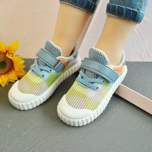 2021 autumn new children shoes boys camouflage mesh shoes girls fashion casual low-cut board shoes