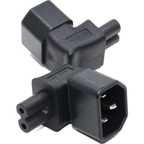 90 Degree Right Angled IEC angle IEC320 IEC 320 C14 Socket to IEC C7 AC Power Plug Adapter connector