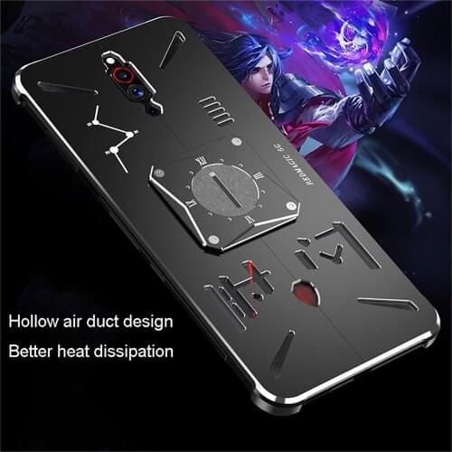 Phone Protective Case with adsorption For ZTE Nubia Red Magic 5G 6.65" 8/128GB 4500mAh Gaming Phone Shockproof Cover Case