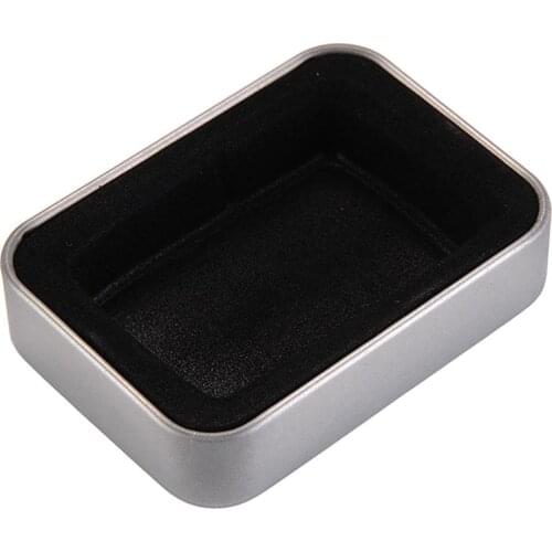 1 pc Survival Kit Tin Small Empty Metal Tin Silver Black Flip Storage Box Case Organizer For Money Coin Candy Key