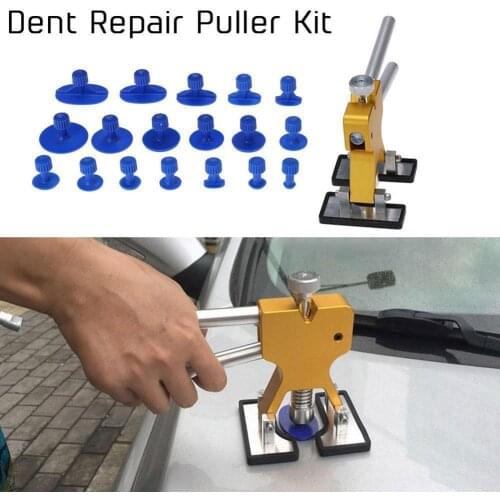 19Pcs/Set Car Body Paintless Dent Hail Damage Repair Tools Glue Puller Lifter Car Dent Repair Tools Kit