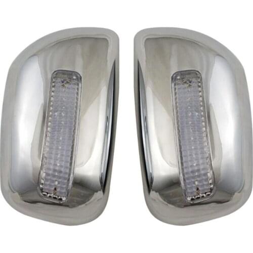 2PCS ABS Chrome Car Side Door Rear View Mirror Cover With LED for Toyota RAV4 2001-2005 Car Chrome accessories