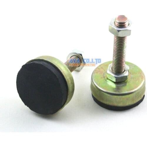 4 Pieces 43mm Base M10x55mm Adjustable Anti Slip Lathe Leg Furniture Leveling Feet Pad
