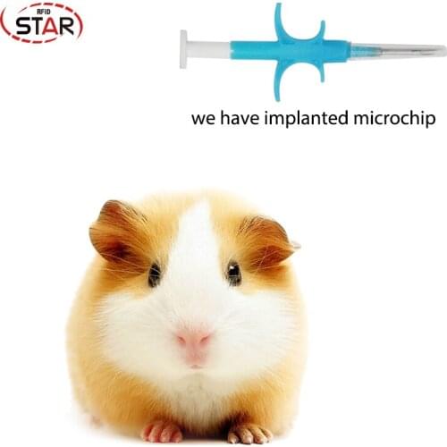 40pcs rfid animal glass tag em4305 2.12x12mm implant microchip pet tracking chip identification injection syringe fdx-b