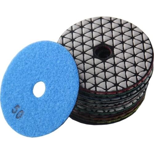 4" Diamond Polishing Pad 100MM Dry Polishing Wheel For Granite Stone Marlbe Sanding Disk Abrasives Tool Grit 50-3000