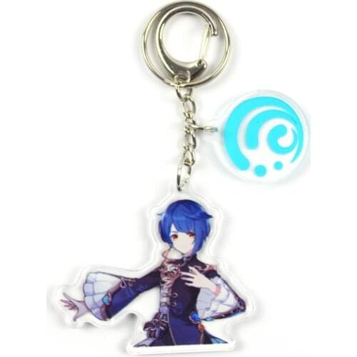 Anime Game Genshin Impact Acrylic Keychain Delicate Craft Mengpa Key Chain Delicacy Key Pendant Small Decoration Key Ring Gift