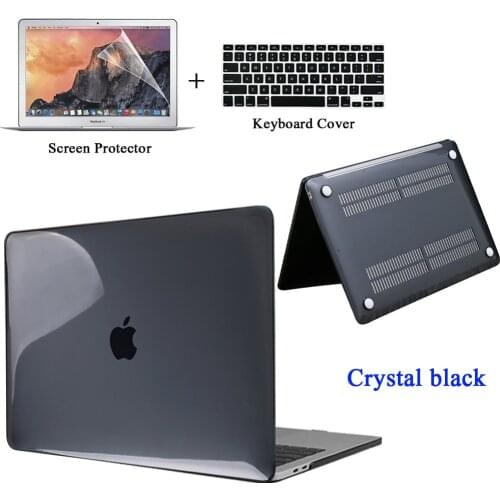 Laptop Case for Apple MacBook Air 13/11/MacBook Pro 13/15/16 Inch/Macbook 12 Hard Shell+US Keyboard Cover+Screen Protector