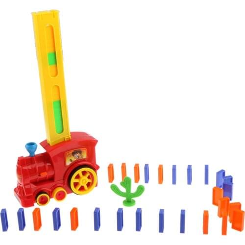 83pcs Domino Train Set Toy Car Truck Engine Kids Bday Gift LIGHT & SOUND Toy
