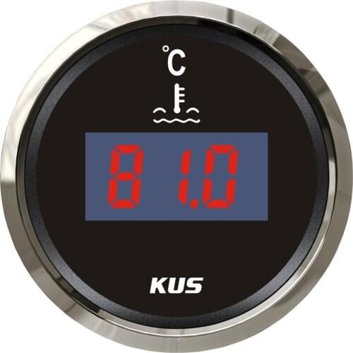 Pack of 1 40-120 Degree Display Black Water Temp Gauges 52mm Water Temperature Gauges 12/24v for Boat Auto Truck Motorcycle