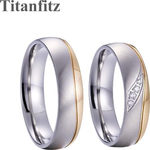 High quality male and female bridal wedding ring set LOVE Alliances anniversary marriage rings for men and women