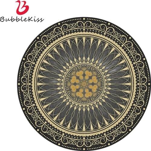Bubble Kiss Round Carpet Bohemian Style Retro Geometry Carpets For Living Room Modern Home Soft Rugs For Bedroom Decor Area Rug
