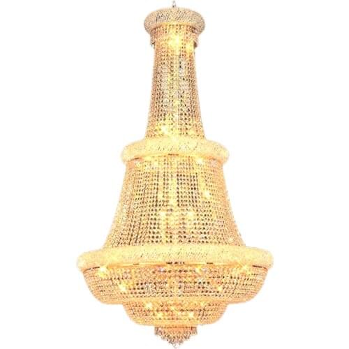 Phube Lighting Large Foyer Entryway Crystal Chandelier French Empire Gold Crystal Chandeliers Light Lighting+Free shipping