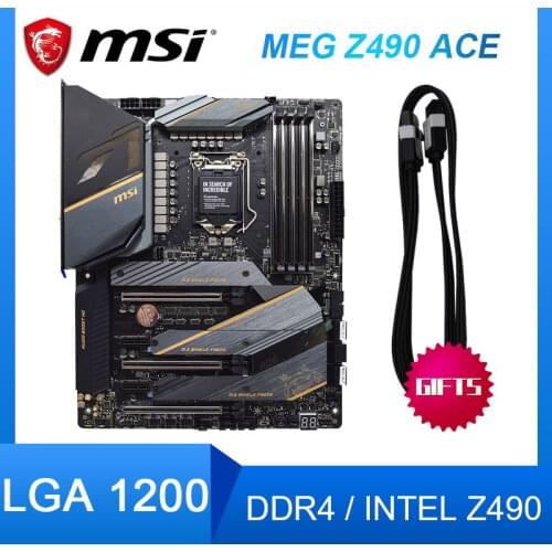 MSI MEG Z490 ACE Motherboard LGA 1200 DDR4 128g Intel Z490 M.2 Chipset 4x PCI-E 4.0 USB2.0 ATX Desktop Motherboard 99%new