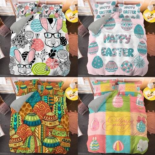 Cartoon 3D printing Happy Easter Day fashion Bedding Set kids Duvet Cover Home Textiles Single/double/queen/king size for Baby