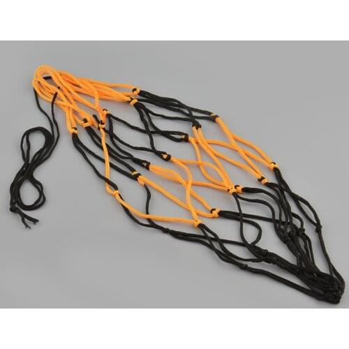Black&Yellow Nylon Net Bag Ball Outdoor Durable Standard Carry Mesh for Volleyball Basketball Football Soccer Multi Sport Game
