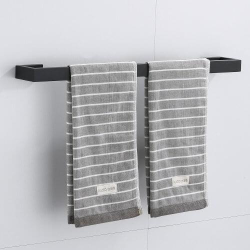 Bathroom Hardware Set Black Robe Hook Towel Rail Bar Rack Bar Shelf Tissue Paper Holder Toothbrush Holder Bathroom Accessories