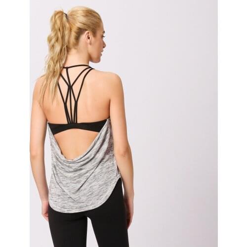 New sexy beauty back yoga vest sports fitness vest fake two-piece sports yoga vest