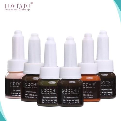 Permanent makeup ink pigment tattoo ink for microblading permanent makeup beauty six colors permanent makeup ink sets