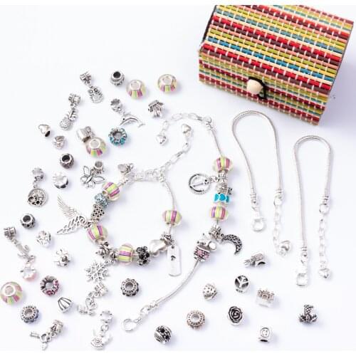 Feel free to match matched with Alloy pendant DIY Resin Plastic Bead Charm Fits for Pandora European Jewelry Bracelet js2271