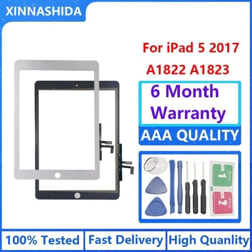 For iPad 5 A1474 A1475 A1476 Outer LCD Touch Screen Digitizer Front Glass Panel Replacement For ipad 5 Air 1 Touch Screen With/W