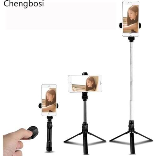 Foldable Bluetooth Tripod Monopod Selfie Stick with Remote Wireless Button Shutter for Iphone 678 XS Plus IOS/Android/Xiaomi