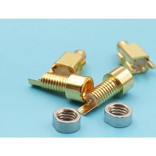 Universal MMCX Female Socket Plug for Shure Headphones Detachable Pure Copper Gold Plated Pin with Screws DIY Headphones