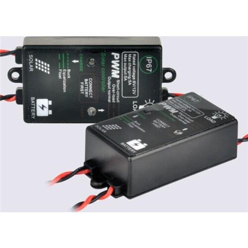 10pcs 12V 5A Solar Waterproof Dust-proof Charge Controller Solar Intelligent lighting Solar light Controller Load Working