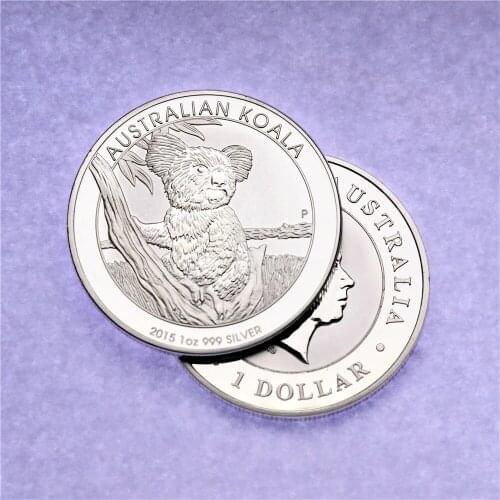 2015 Australian $1 Koala 1 Oz Silver plated Coin. Coppy Silver-Plated Collectibles Crafts Not Magnetic