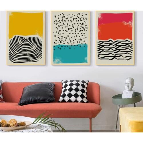 Abstract Painting Vintage Posters and Prints Modern Minimalist Gallery Wall Art Canvas Pictures for Living Room Bedroom Decor