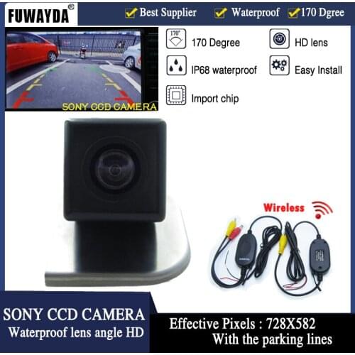 FUWAYDA WIRELESS HD CCD Chip Auto Car Vehicle Rear View Camera for 2012 Ford Focus Hatchback / Sedan With Guide Line