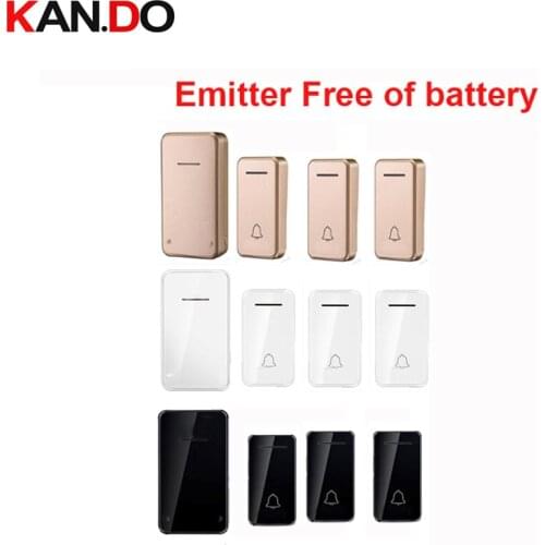 3 COLOR Emitter free of battery bell kits 3 TX 1 RX wireless door bell 110-220V wireless doorbell ip44 200M door chime door ring