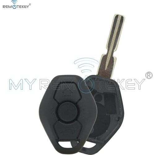 Remtekey car key case shell 3 button for BMW 3 5 series X3 X5 Z4 HU58 key blade remote key cover