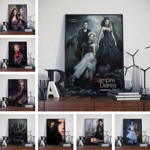 The Vampire Diaries Classic Movie TV Art Home Decor Picture Quality Canvas Painting Poster Bedroom Living Bar Sofa Wall Decor