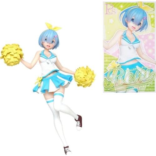 Anime Model Re:life In a Different World From Zero Rem Cheerleading Action Figure Dolls Decoration Toys Childrens Birthday Gift