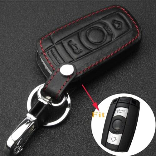 Kutery 10pcs/lot 3 Buttons Remote Car Key Cover Case Leather Protect Shell For BMW 3 5 6 Series M3 M5 X1 X5 X6 Z4