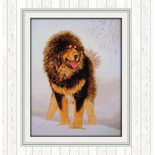 King Power 14ct 11ct Count Print Canvas Needlework Embroidery Patterns DIY Crafts Cross Stitch Package Embroidery Kit Home Decor