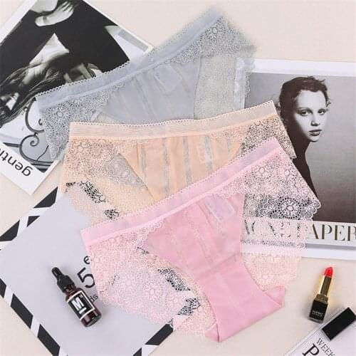 Lace panties for women transparent sexy lingerie underwear low rise underpants ladies seamless briefs female panty Calcinha