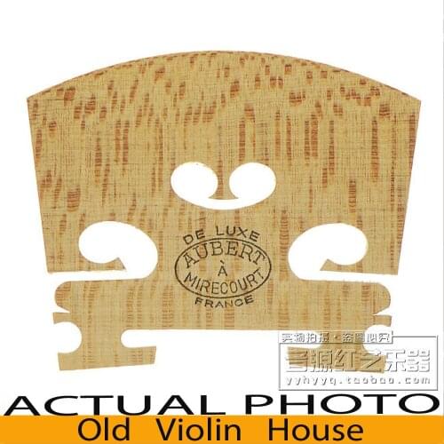 Genuine Aubert " De Luxe " Violin Bridge for 4/4 violin , Made in France