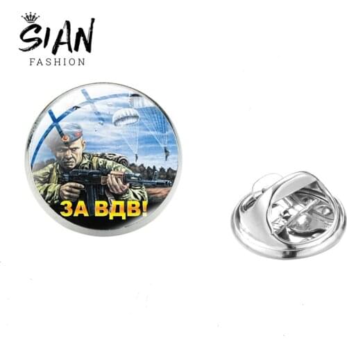 SIAN New Metal Brooch Pin Stainless Steel Lapel Pins Man Women Brooches Gift For Boys Trendy Glass Broochs Jewelry Accessories