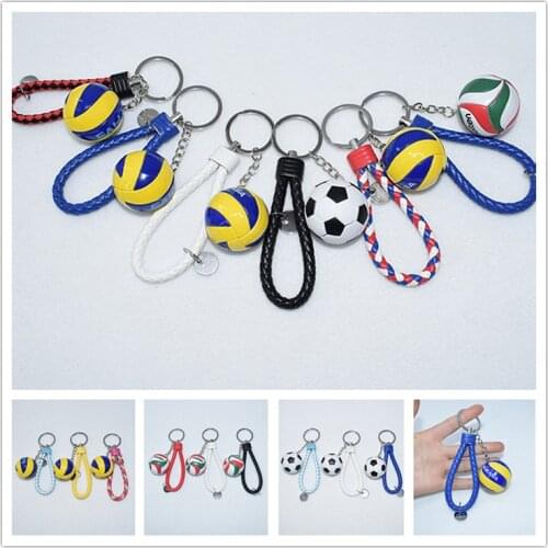 New Volleyball football Keychain Sport Key Chain Car Bag Ball Volleyball Key Ring Holder Volleyball Gifts For Players Keyring