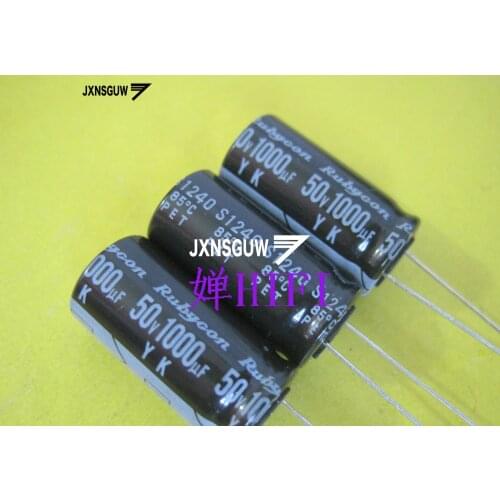 20PCS NEW RUBYCON YK 50V1000UF 12.5X25MM Aluminum electrolytic capacitors 1000uF/50v 85 degrees 1000UF 50V