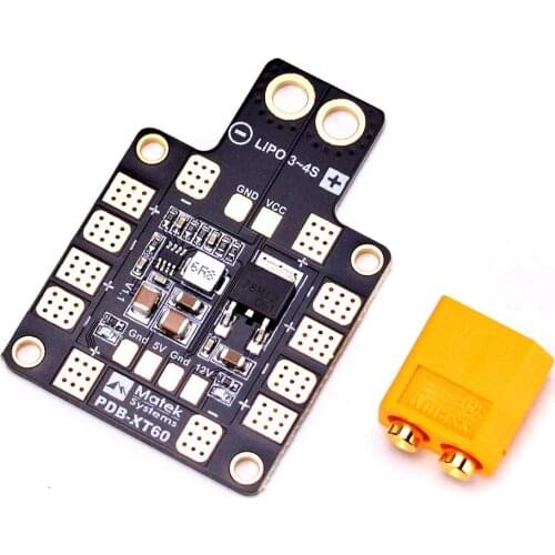 PDB-XT60 W/ BEC 5V&12V Power Distribution Board 3-4S/3-6S for RC FPV Racing Freestyle 4S/6S Drones Multicopter Airplane
