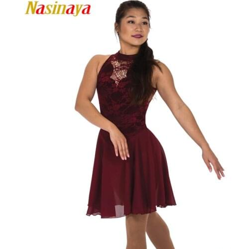 Nasinaya Figure Skating Dress Customized Competition Ice Skating Skirt for Girl Women Kids Patinaje Gymnastics Performance 293